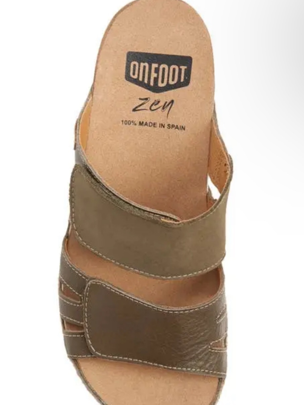 On Foot cynara Slide Sandal-Khaki Women Size 9